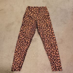 Beach Riot Leopard Print Leggings Sz M